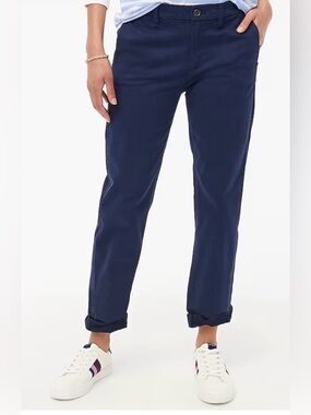 J. Crew High-Rise Girlfriend Chino Pant — Navy